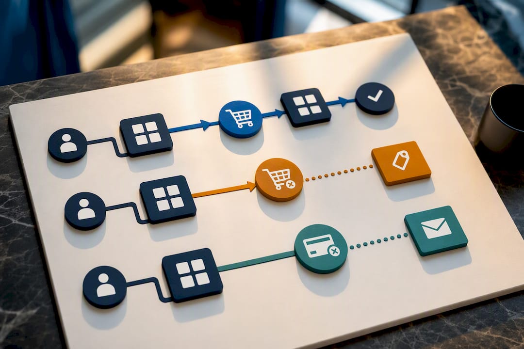 Retargeting paths by customer drop-off