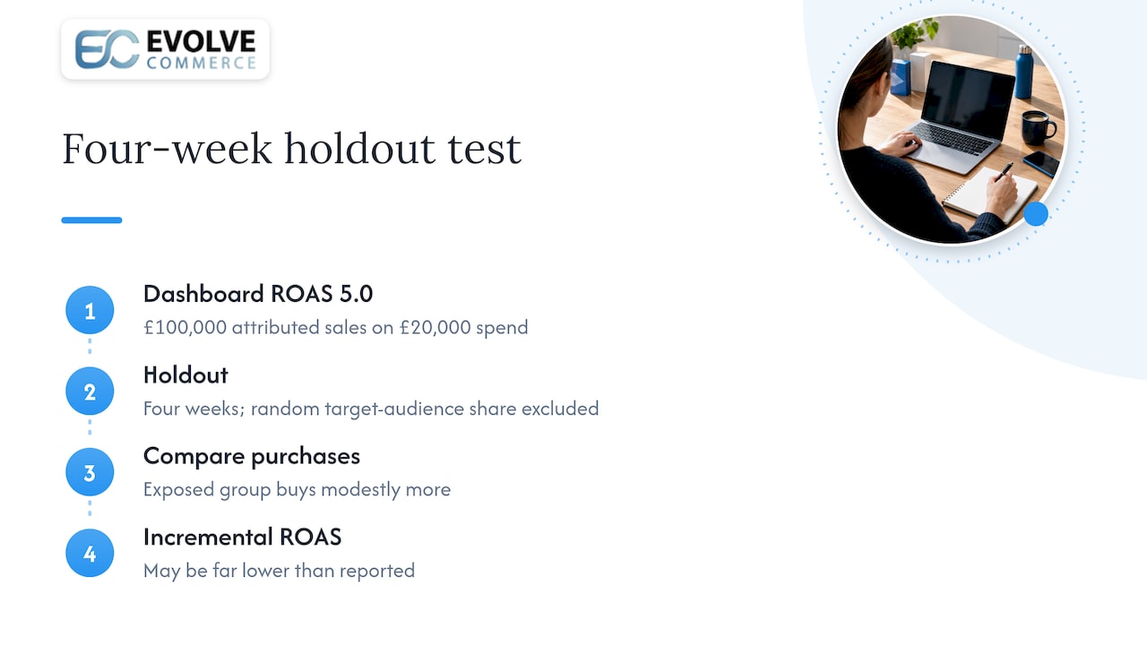 Holdout test compares exposed and excluded shoppers